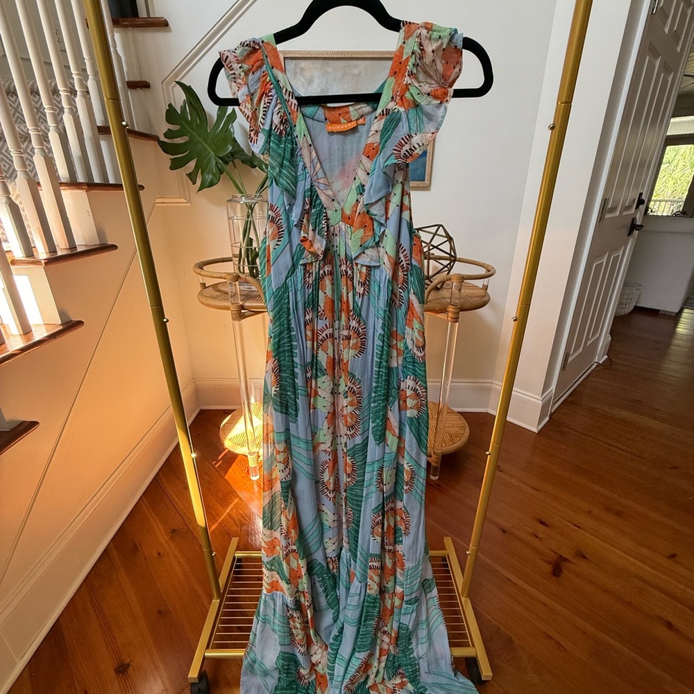 Oliphant Vibrant Floral Maxi Dress